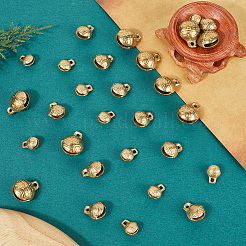 30Pcs 3 Styles Brass Bell Pendants&nbsp;KKB-CN0001-01