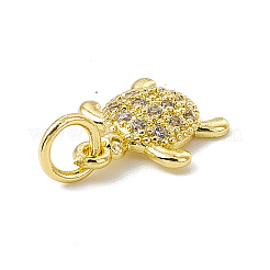 Brass Micro Pave Cubic Zirconia Charms&nbsp;ZIRC-F132-27G