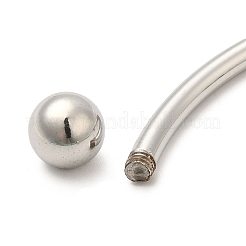 Non-Tarnish Screw End Ball 304 Stainless Steel Open Cuff Bangles&nbsp;LS-BJEW-G677-01P