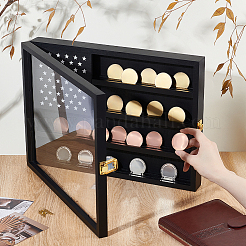 Wooden Wall Mounted Medal Display Cases with Acrylic Visible Window&nbsp;ODIS-WH0078-24