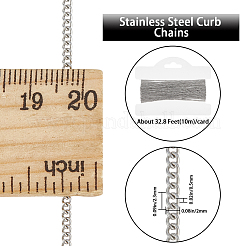 304 Stainless Steel Curb Chains&nbsp;CHS-BBC0001-02