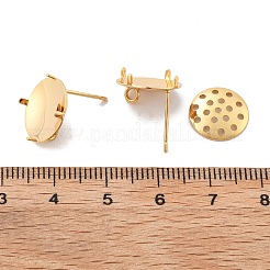 Brass Studs Earring Findings&nbsp;KK-K382-16A-G