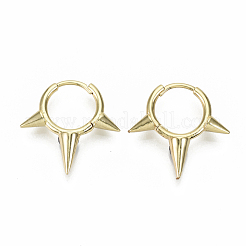 Brass Huggie Hoop Earrings&nbsp;EJEW-S201-212G-NF