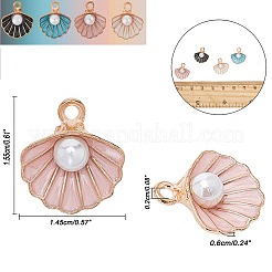 20Pcs 4 Colors Zinc Alloy Enamel Pendants&nbsp;ENAM-FP0001-37