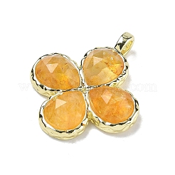 Natural Yellow Quartz Faceted Pendants&nbsp;G-A308-01G-11