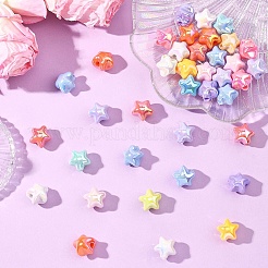 50Pcs UV Plating Acrylic Beads&nbsp;OACR-YW0003-90