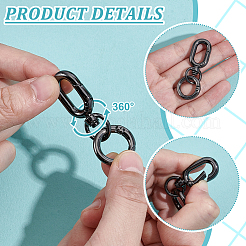 9Pcs 3 Colors Iron Swivel Clasps&nbsp;HJEW-NB00260