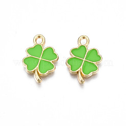 Rack Plating Alloy Enamel Pendants&nbsp;X-ENAM-N055-088-02LG