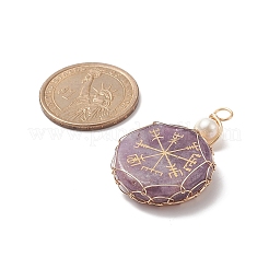4Pcs 4 Styles Natural Mixed Stone Pendants&nbsp;PALLOY-JF01950