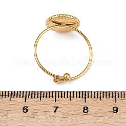 Round 304 Stainless Steel Cuff Ring Components&nbsp;STAS-A191-06G