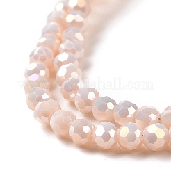Faceted(32 Facets) Round Full Rainbow Plated Imitation Jade Electroplate Glass Beads Strands&nbsp;LS-EGLA-J130-FR09