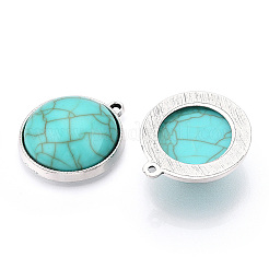 Resin Imitation Turquoise Pendants&nbsp;PALLOY-M203-23AS-B