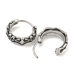 316 Surgical Stainless Steel Hoop Earrings&nbsp;EJEW-D096-12AS-03