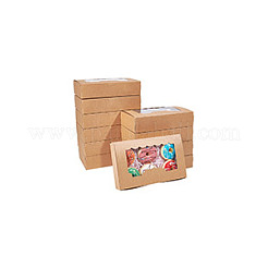 Folding Kraft Paper Mini Cake Boxes&nbsp;CON-WH0106-07