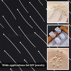 30Pcs 925 Sterling Silver Ball Head Pins&nbsp;STER-BBC0005-96B