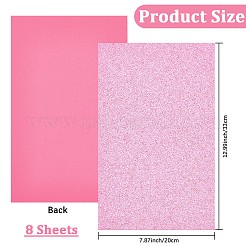 8Pcs Rectangle Imitation Leather Fabric&nbsp;FIND-WH20020-24A
