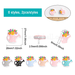 12Pcs 6 Colors Food Grade Eco-Friendly Silicone Beads&nbsp;SIL-CA0002-27