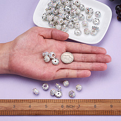 100Pcs 4 Styles Pave Disco Ball Beads&nbsp;RB-CW0001-01