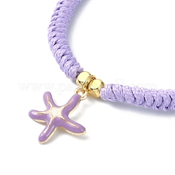 Starfish Shape Alloy Enamel Pendant Bracelets&nbsp;BJEW-JB09883-01