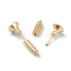 304 Stainless Steel Screw Shape Front Back Stud Earrings&nbsp;LS-STAS-WH0061-23G