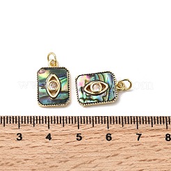 Brass Micro Pave Cubic Zirconia Pendants&nbsp;KK-K384-17G