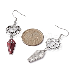 Alloy Enamel Heart & Cross Dangle Earrings&nbsp;EJEW-JE05313