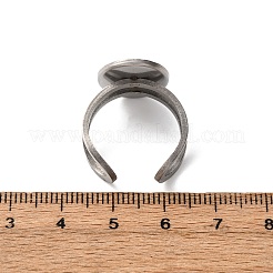 304 Stainless Steel Open Cuff Findings&nbsp;STAS-R123-02I-P