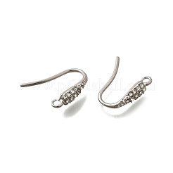 304 Stainless Steel Rhinestone Earring Hooks&nbsp;STAS-D310-01P-01