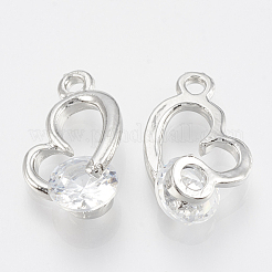 Alloy Cubic Zirconia Pendants&nbsp;X-ZIRC-Q017-082P