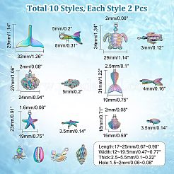 20Pcs 10 Style Alloy Pendants&nbsp;FIND-CA0005-81