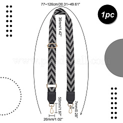 Arrow Pattern Polyester Adjustable Webbing Bag Straps&nbsp;FIND-WH0126-338KCG
