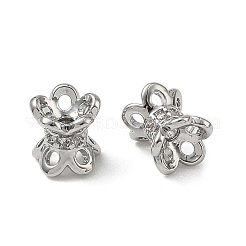 SHEGRACE Brass Clear Cubic Zirconia Beads&nbsp;XGRQ4G680-684P