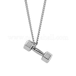 Dumbbell 304 Stainless Steel Pendant Necklaces&nbsp;FS-WGFA125-02