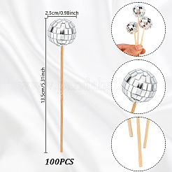 Glass & Foam Disco Ball Cake Toppers&nbsp;AJEW-WH0880-57