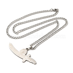 Non-Tarnish Sword Pendant Necklaces&nbsp;NJEW-C043-03P