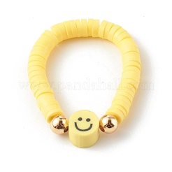 Handmade Polymer Clay Beaded Stretch Rings&nbsp;RJEW-JR00355