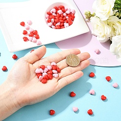 100Pcs 2 Colors Opaque Acrylic Beads&nbsp;OACR-YW0004-28