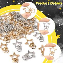 40Pcs 2 Colors Alloy Swivel Snap Hook Clasps&nbsp;FIND-FS0004-73C