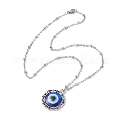 Evil Eye Resin Alloy Pendants Necklaces&nbsp;NJEW-JN04544