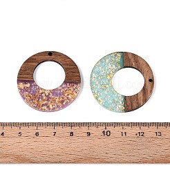 Opaque Resin and Walnut Wood Pendants&nbsp;RESI-T060-17M