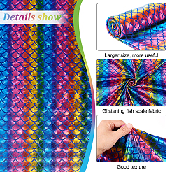 Glitter Polyester Fabric&nbsp;DIY-WH0304-648B