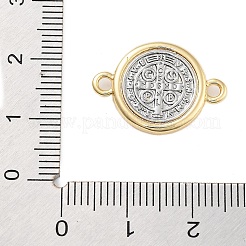 Rack Plating Religion Brass Connector Charms&nbsp;KK-B097-02G