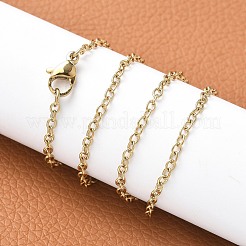 Trendy Unisex 304 Stainless Steel Cable Chain Necklaces&nbsp;NJEW-L043-16G