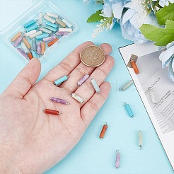10Pcs 5 Styles Natural Lepidolite & New Jade & Flower Amazonite & Red Aventurine&nbsp;PALLOY-AR00012