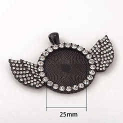 Alloy Pendant Cabochon Setting&nbsp;LS-ALRI-WH0005-11YH