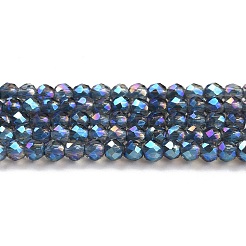 Electroplate Transparent Glass Beads Strands&nbsp;GLAA-H021-01A-FR05