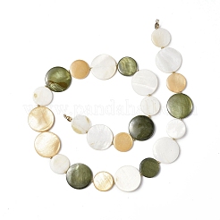 Spray Painted  Natural Freshwater Shell Beads Strands&nbsp;SHEL-C003-03