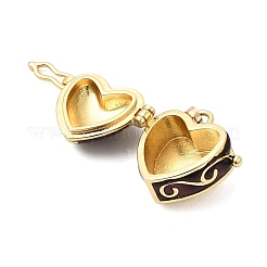 Brass Enamel Prayer Box Pendants&nbsp;KK-CJC0013-17G-01