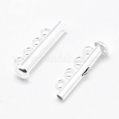 Sterling Silver Slide Lock Clasps&nbsp;STER-K035-03