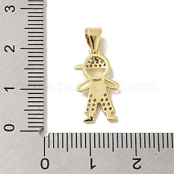 Rack Plating Brass Micro Pave Cubic Zirconia Pendants&nbsp;KK-P272-16A-G